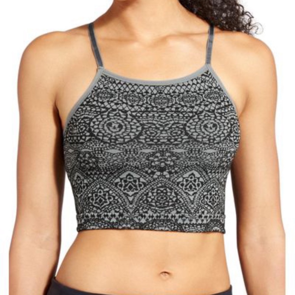 Athleta Black and Gray Sports Bra